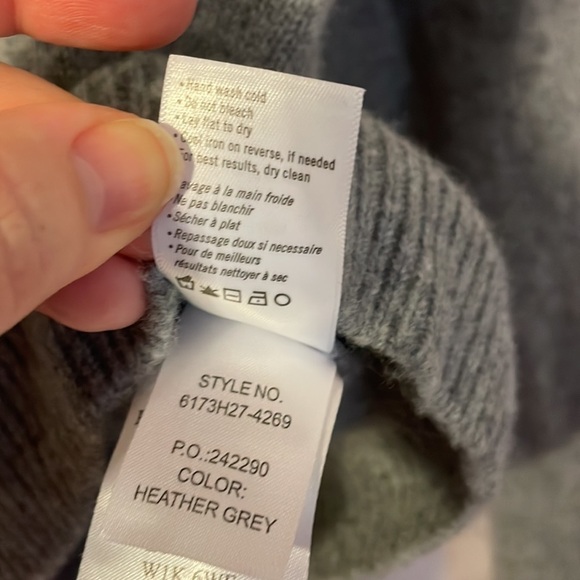 Paige Heather Gray Wool Blend Boatneck Cowl Izabella Sweater size M - Picture 7 of 14